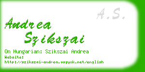 andrea szikszai business card